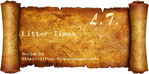 Litter Tímea névjegykártya