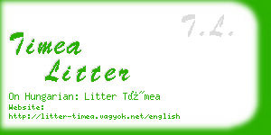 timea litter business card